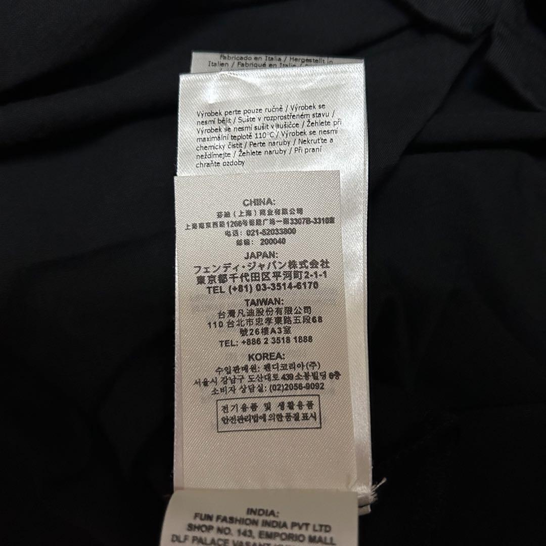 極美品 フェンディ バグズアイ カモフラ Tシャツ 半袖 カットソー ブラックS 画像10