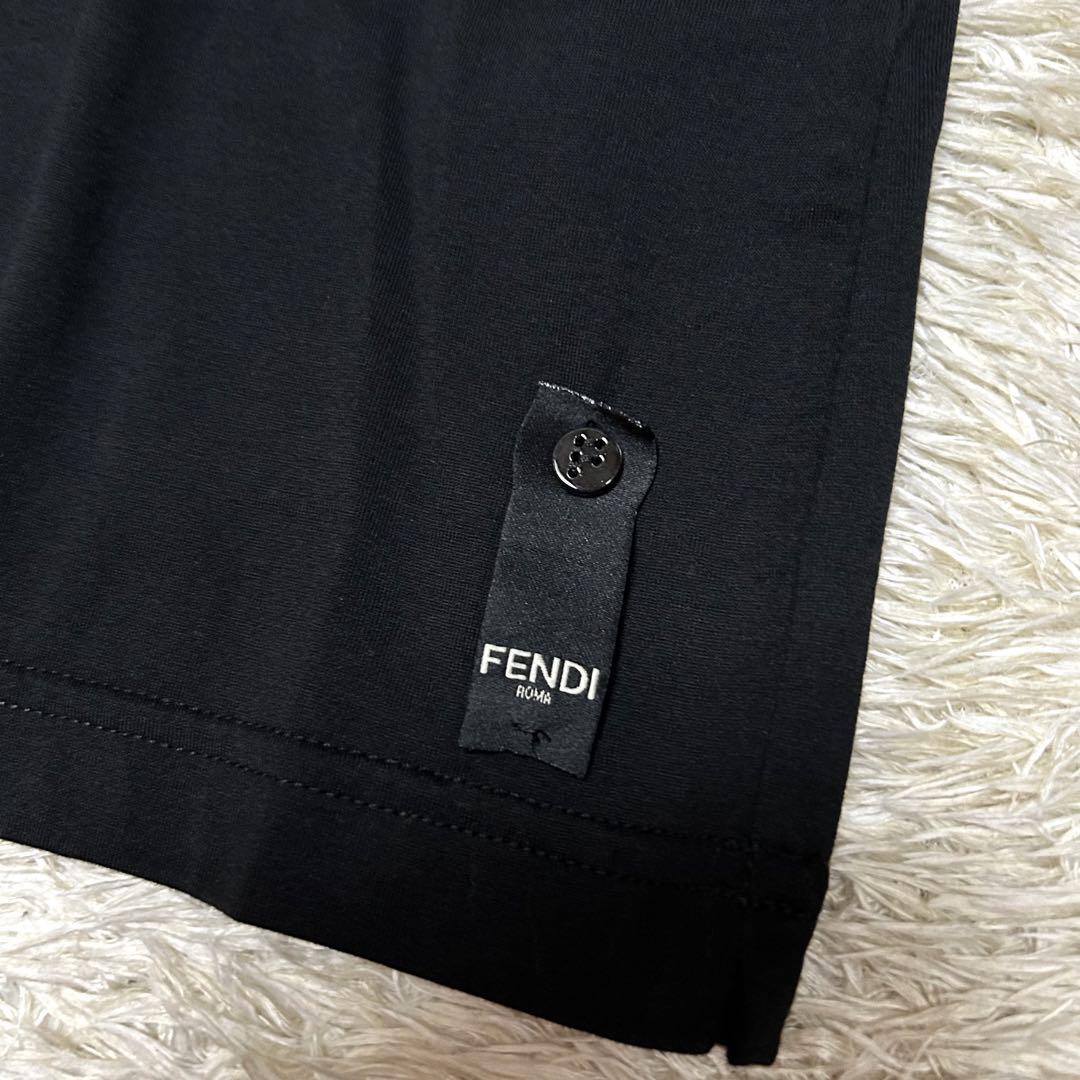 極美品 フェンディ バグズアイ カモフラ Tシャツ 半袖 カットソー ブラックS 画像3