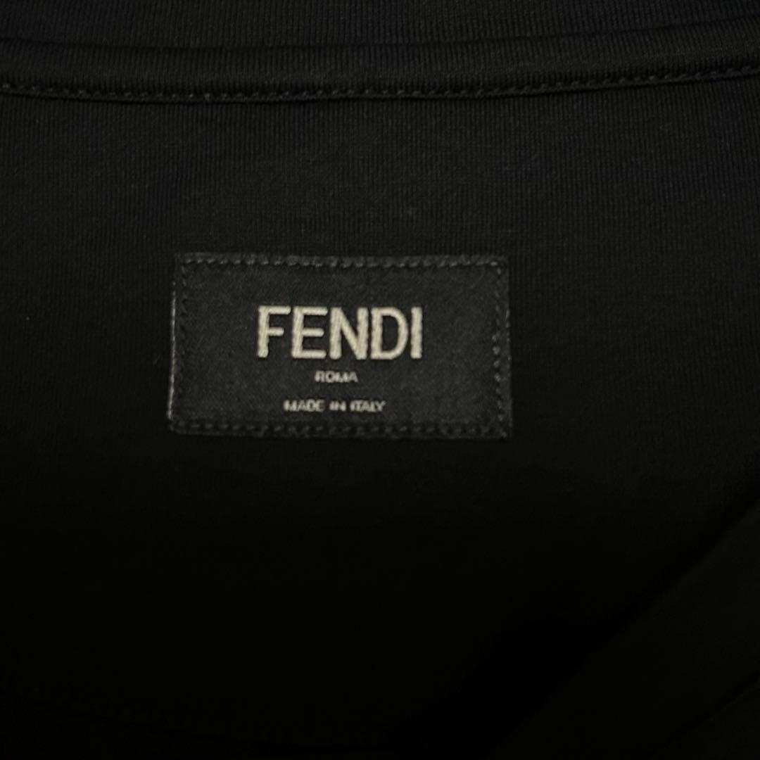 極美品 フェンディ バグズアイ カモフラ Tシャツ 半袖 カットソー ブラックS 画像7