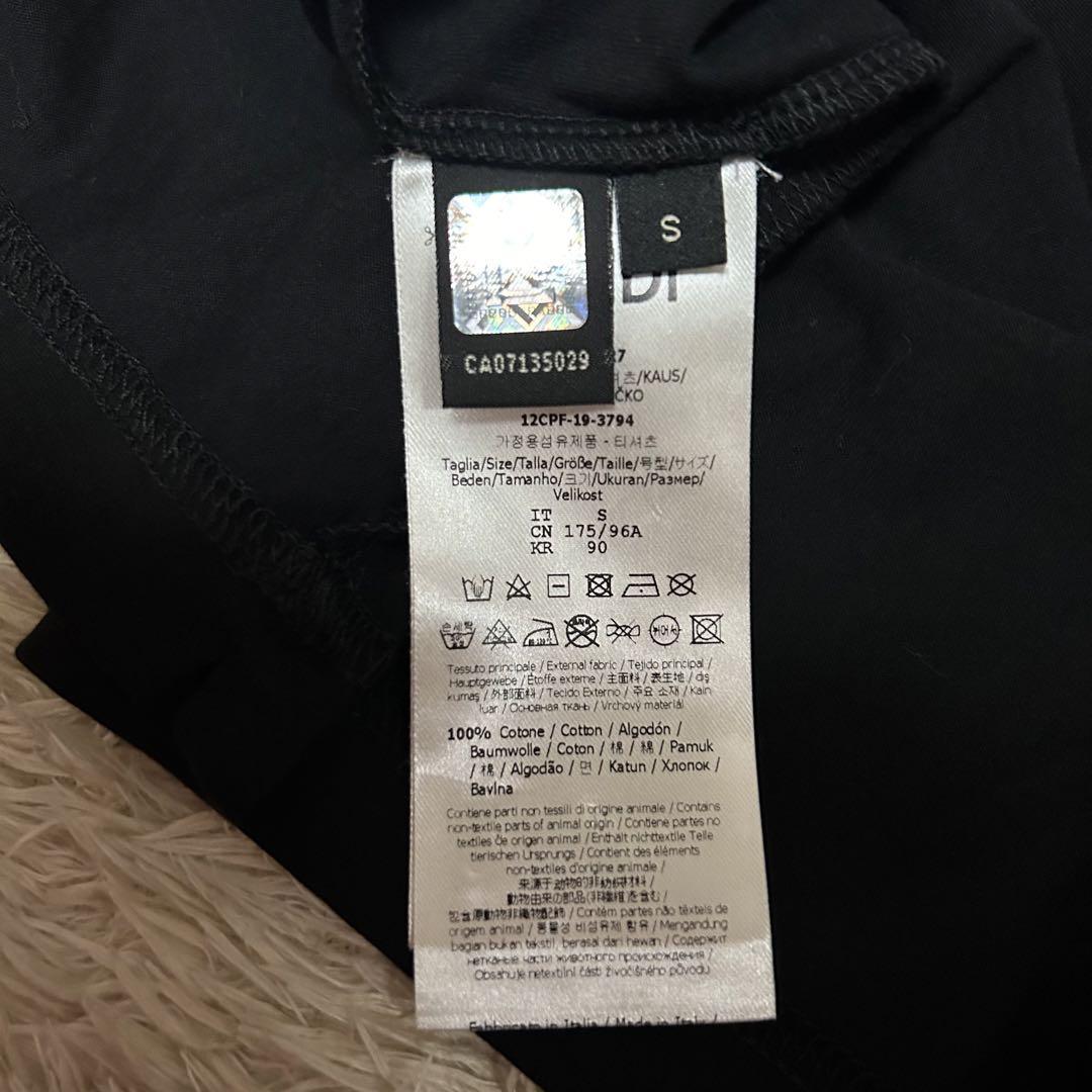 極美品 フェンディ バグズアイ カモフラ Tシャツ 半袖 カットソー ブラックS 画像8