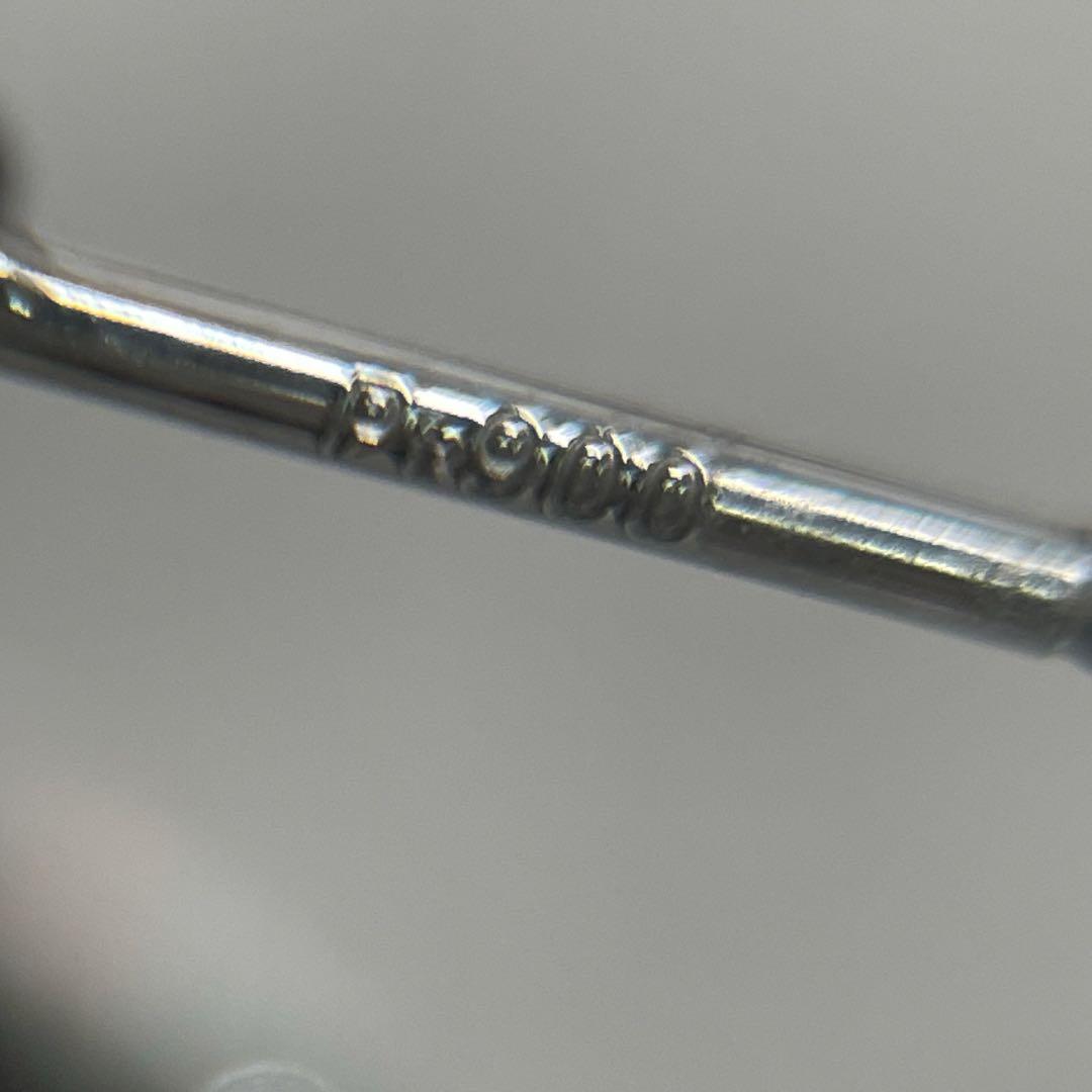 PT900 ダイヤ0.1ct フープピアス　美品　箱付き　プラチナ