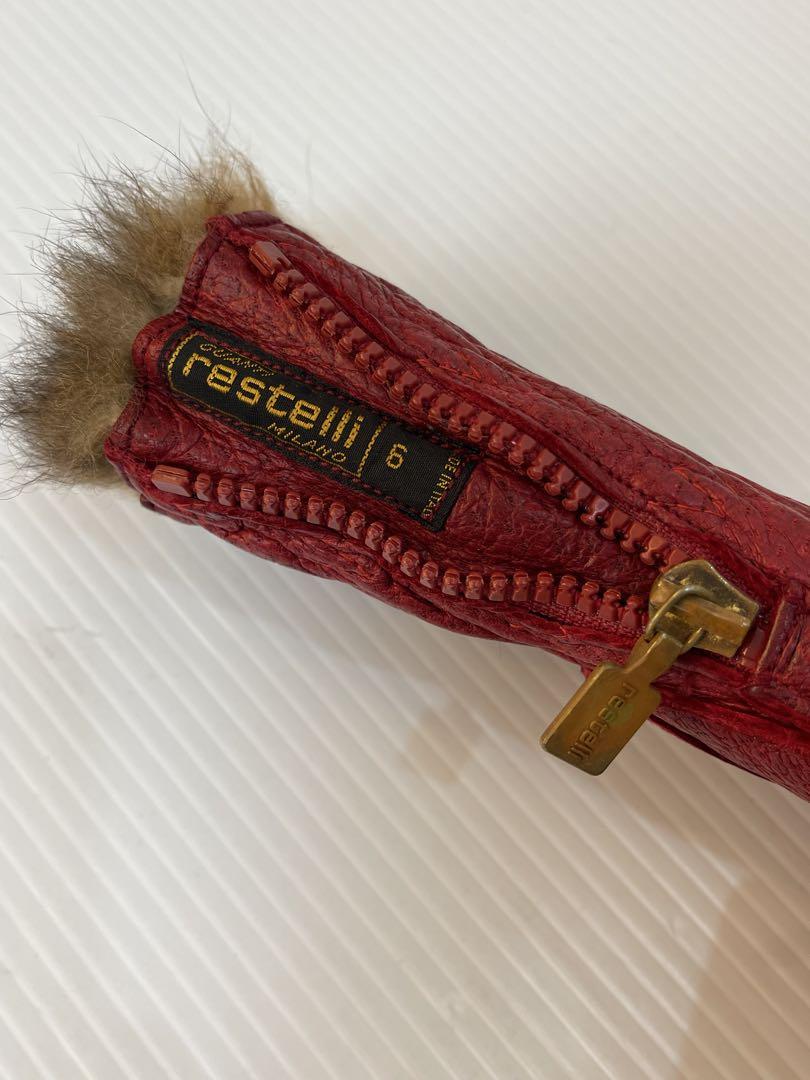 RESTELLI リステリー PECCARY スキーグローブ レッド レザー