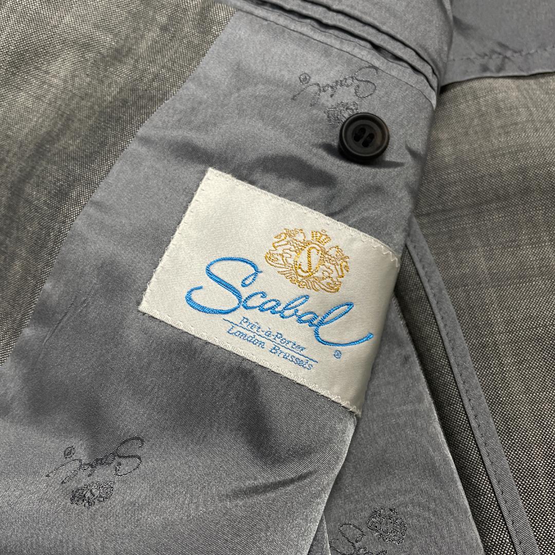 最新品 SCABAL セットアップ チェック グレー シングル 2タック F163 mJcOt-m29909129417 定番SALE