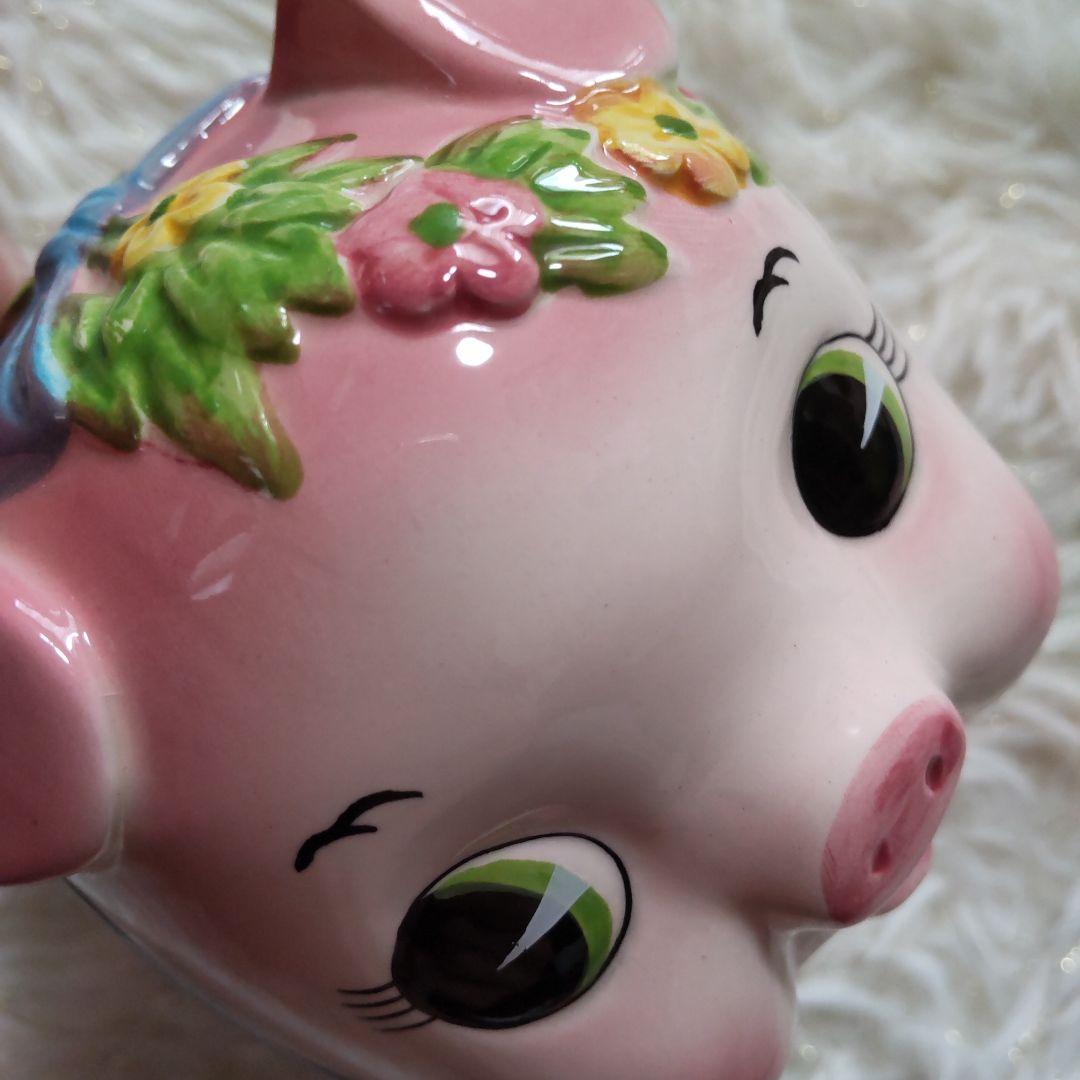 レトロ 陶器製 ブタの貯金箱 加藤工芸 - メルカリ