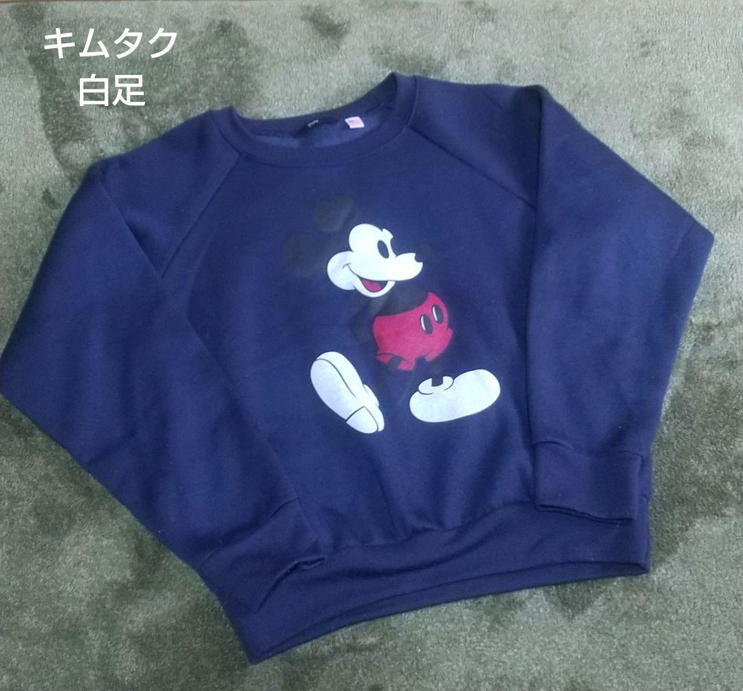 USA木村拓哉30sプリントアメリカ白足ミッキー キムタク着用スウェットS