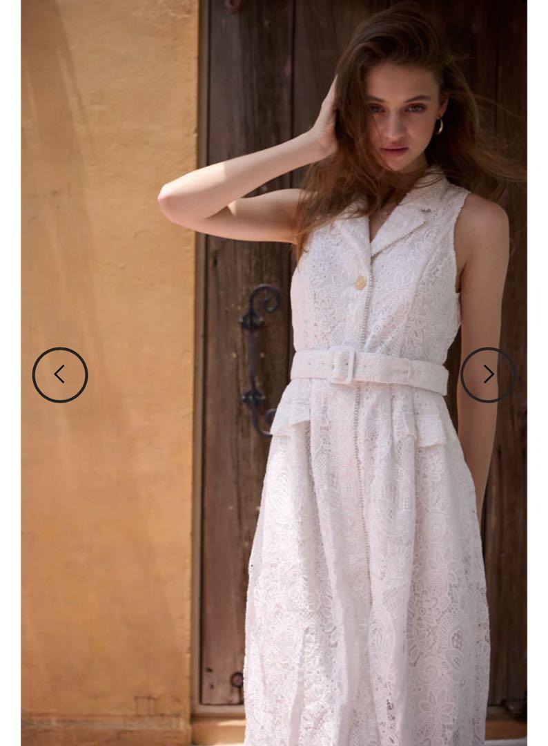 estella.k テーラーリングレースミディドレス ワンピース
