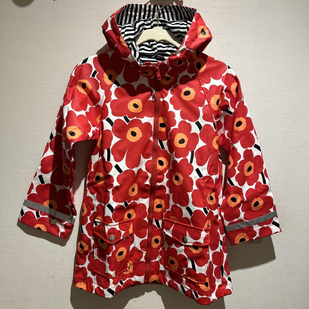 新品未着用✨marimekko キッズコート花柄ウニッコ 128cm-8Y