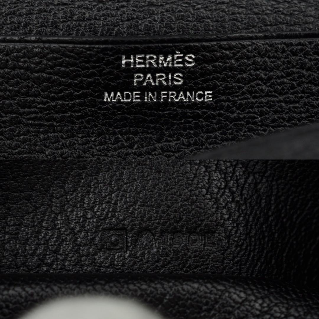 HERMES ベアン スフレ シェーブル ブラック 長財布 □O刻印