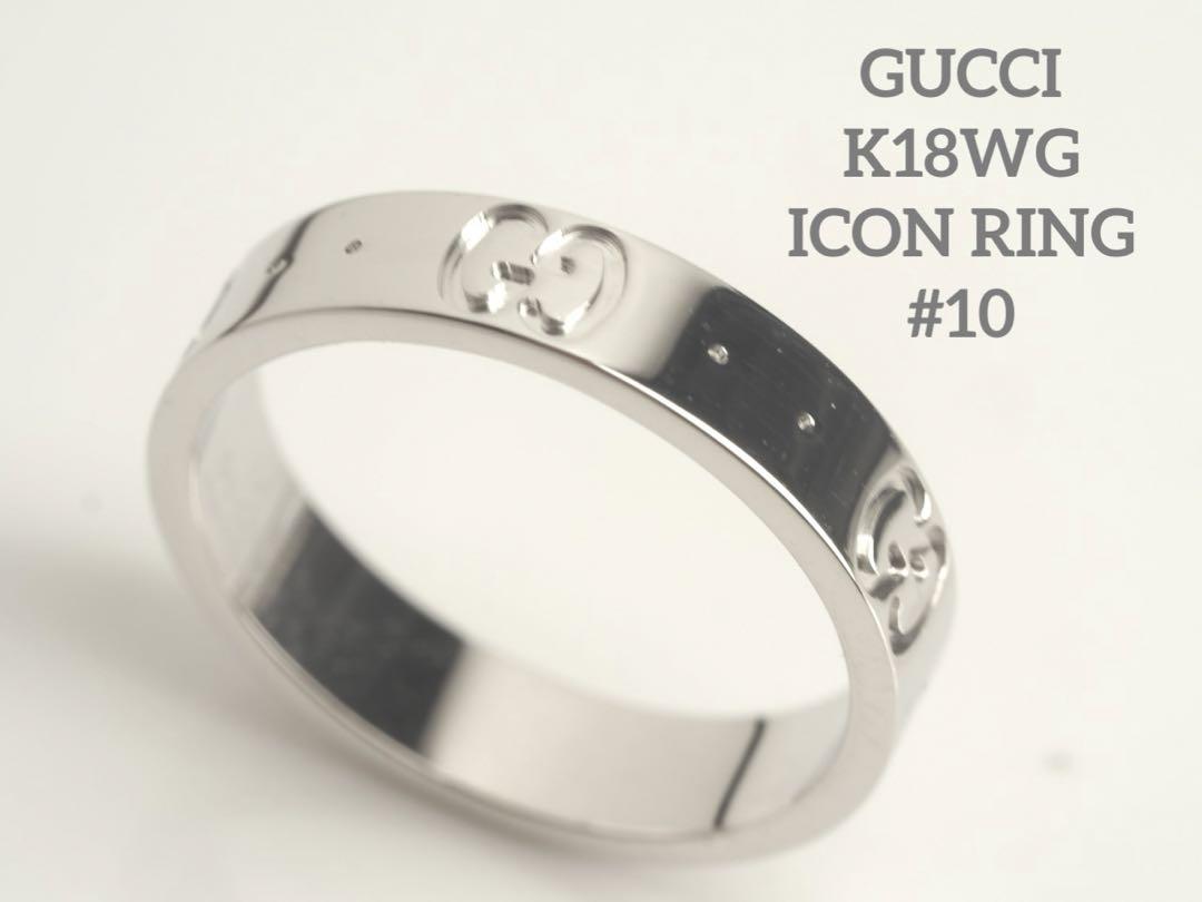 GUCCI　グッチ　K18WGアイコンリング　10号  750   vur