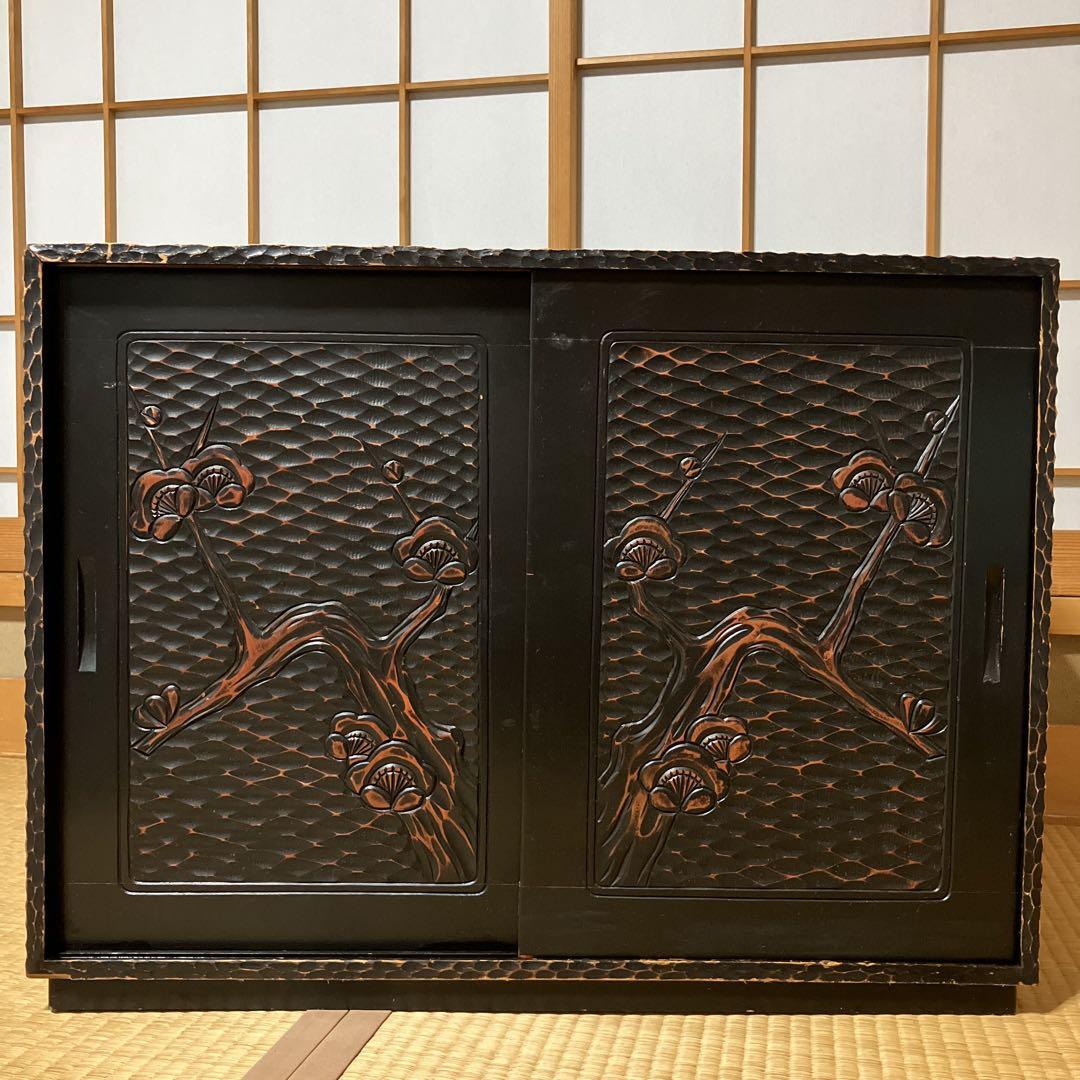 鎌倉彫箪笥　タンス　木製　レトロ