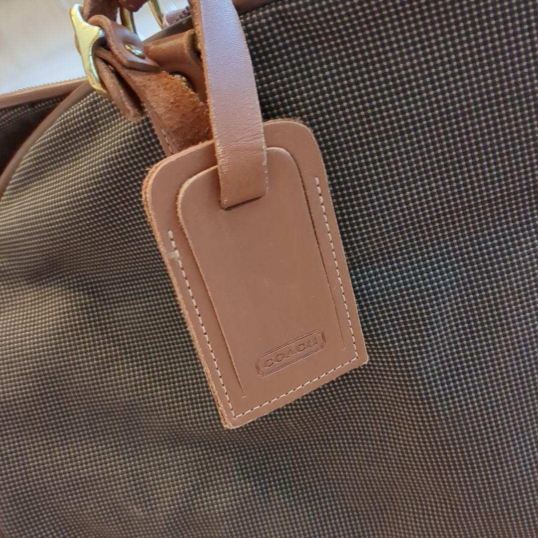 COACH ダークグレー レザー ボストンバッグ 正規品】COACH ボストンバッグ ダークグレー