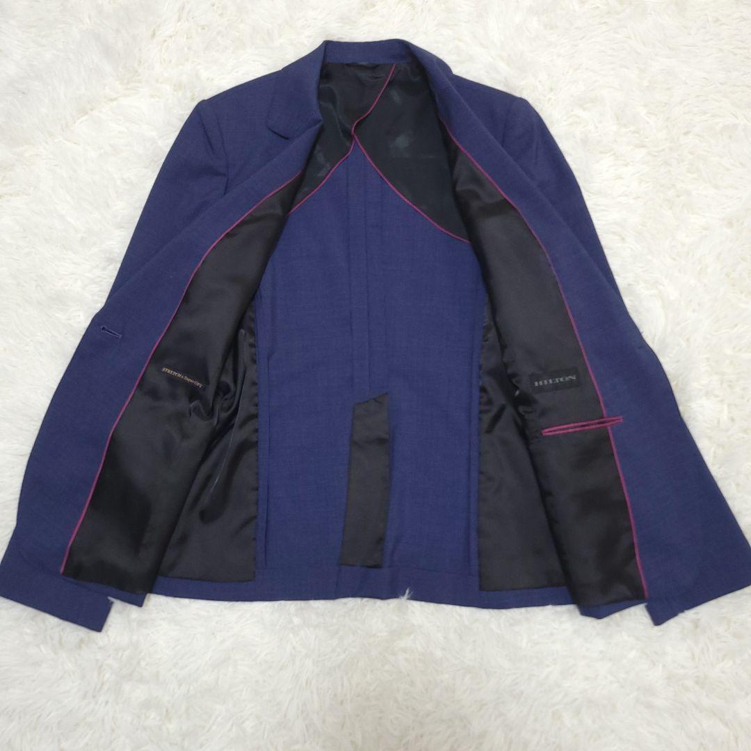 美品☆HILTON セットアップ ストレッチ＆スーパー110'S　大きいサイズ