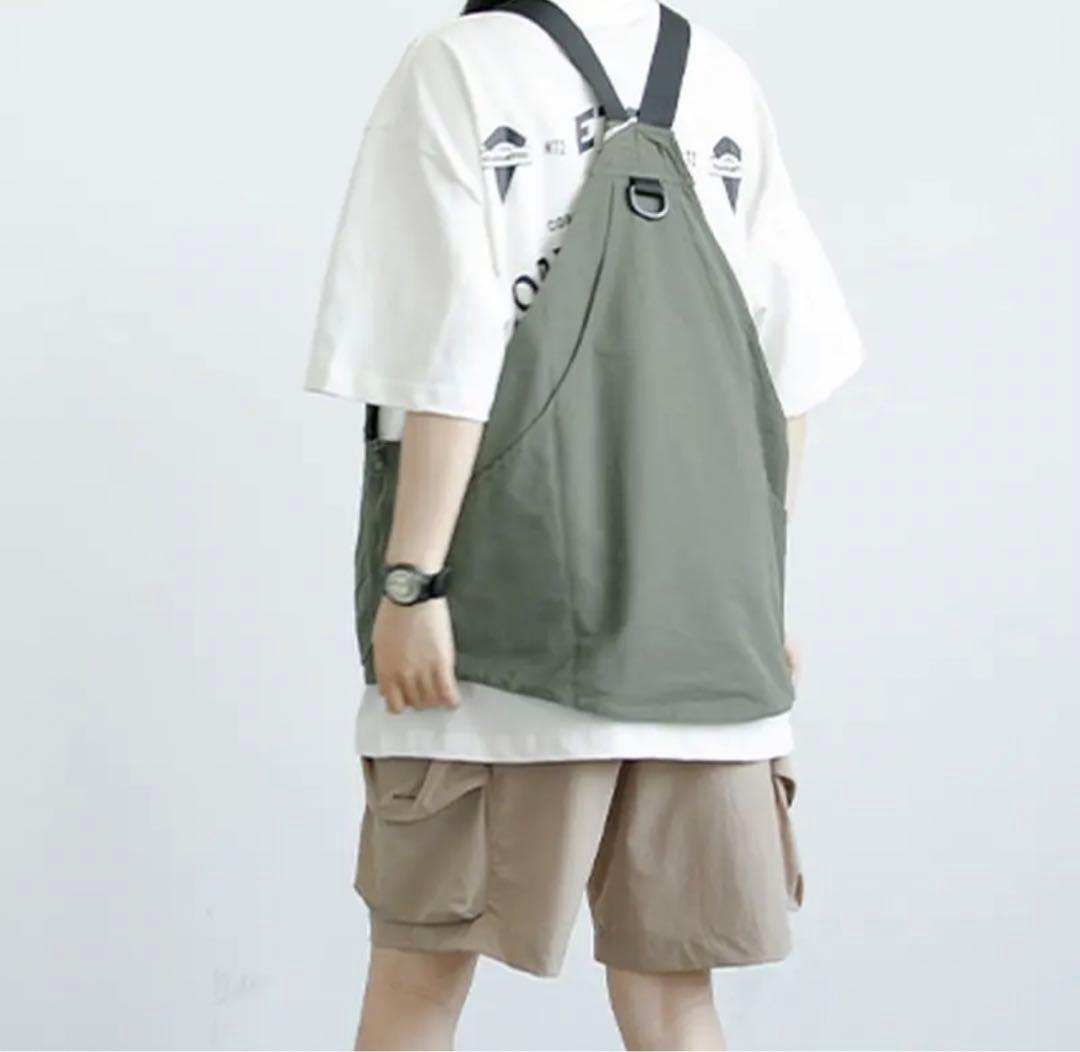 オーバーオール風 アウトドア ワークベスト サロペット風 【超目玉枠