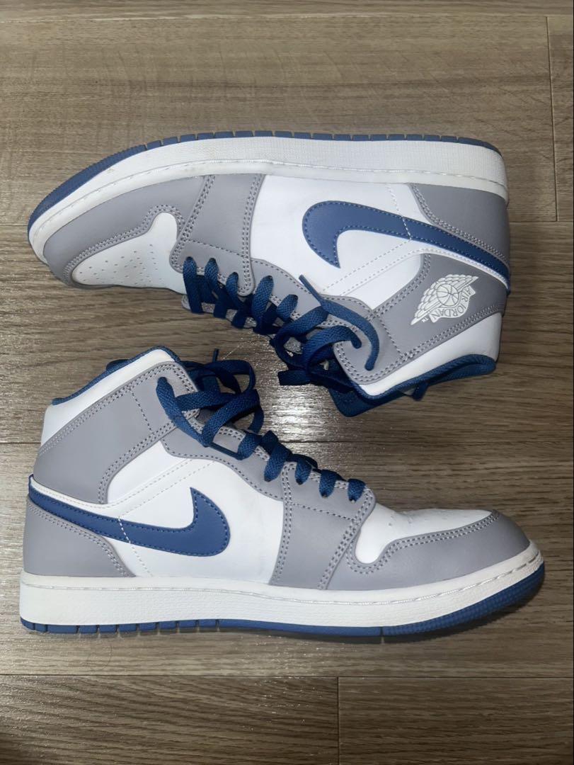 NIKE ナイキ エアジョーダン1 ミッド セメント グレー/ホワイト