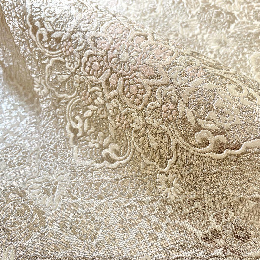 O0784 美品 逸品 上品 服部 織物 オリエント更紗 正絹 袋帯