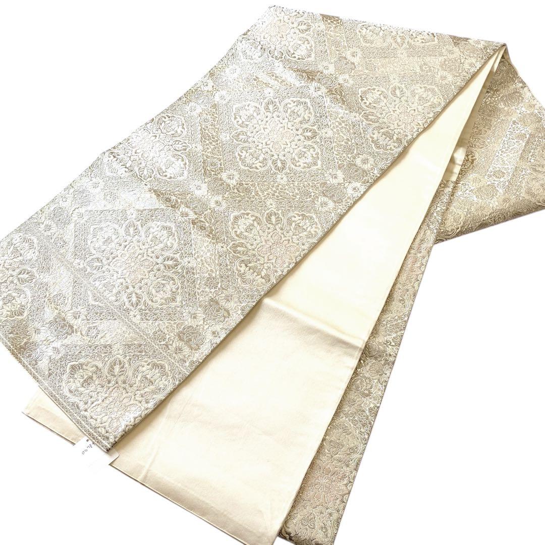 驚きの値段 O0784 袋帯 正絹 オリエント更紗 織物 服部 上品 逸品 美品 着物・浴衣