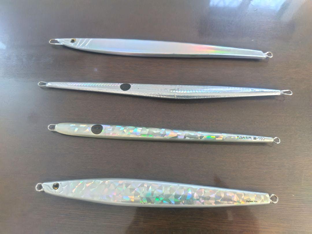 （中古品 ばら売り不可）シルバーロングジグ　5セット 4,500円