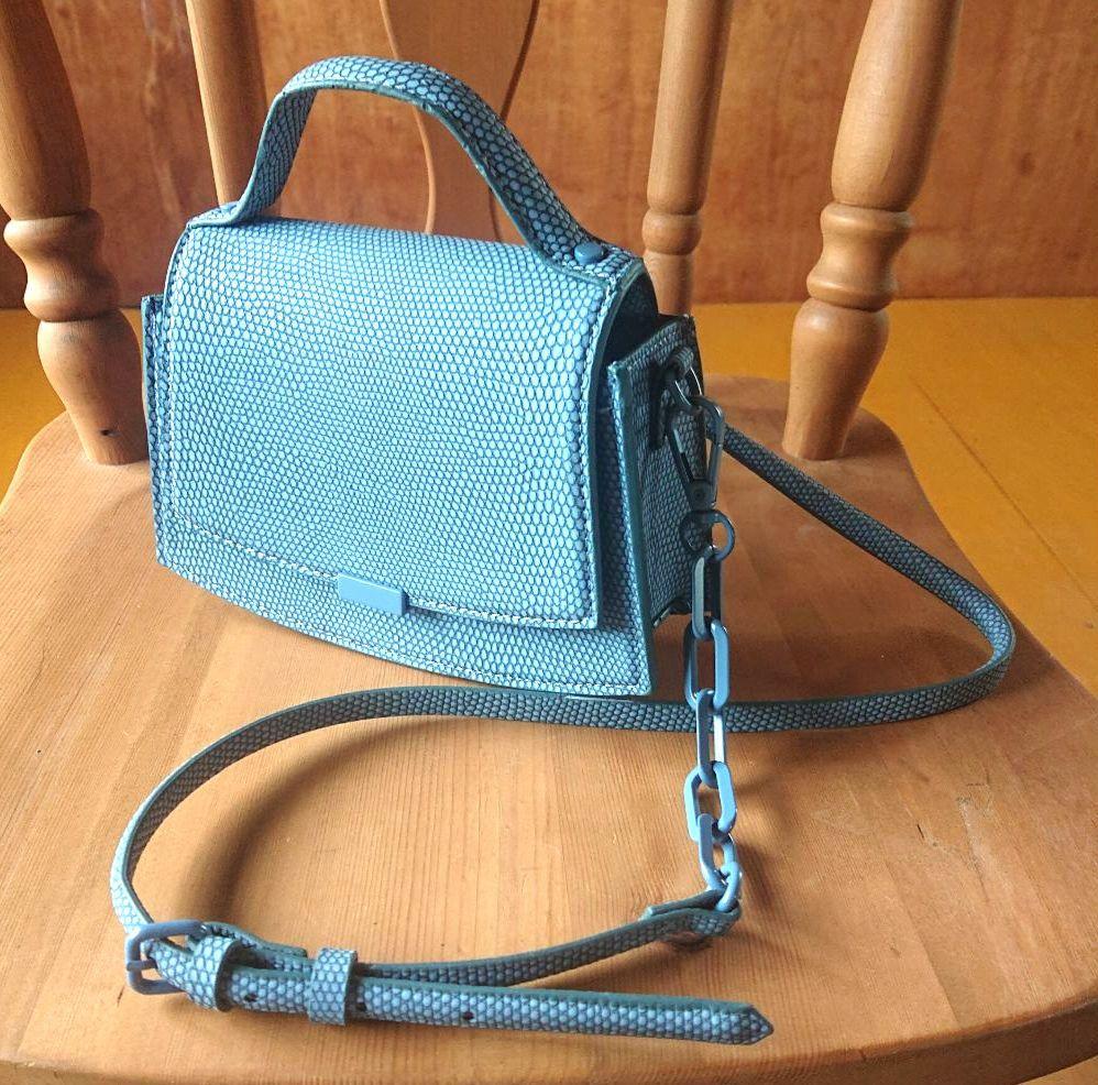 ZARA(ザラ) 青 ミニショルダーバッグ ハンドル付き