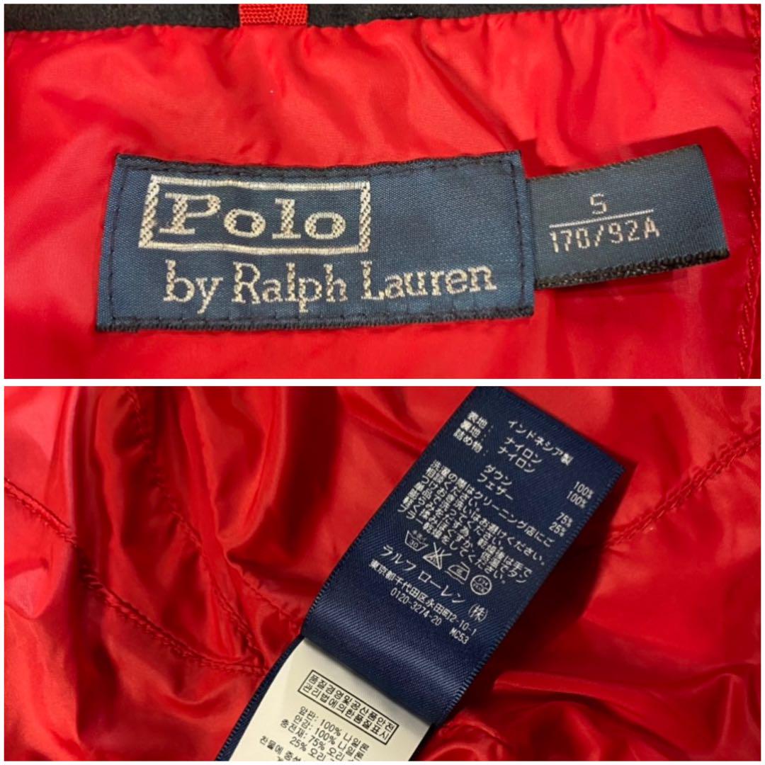 わけあり Ralph ラルフローレン ダウンベスト 赤 ビッグポニー ワッペン