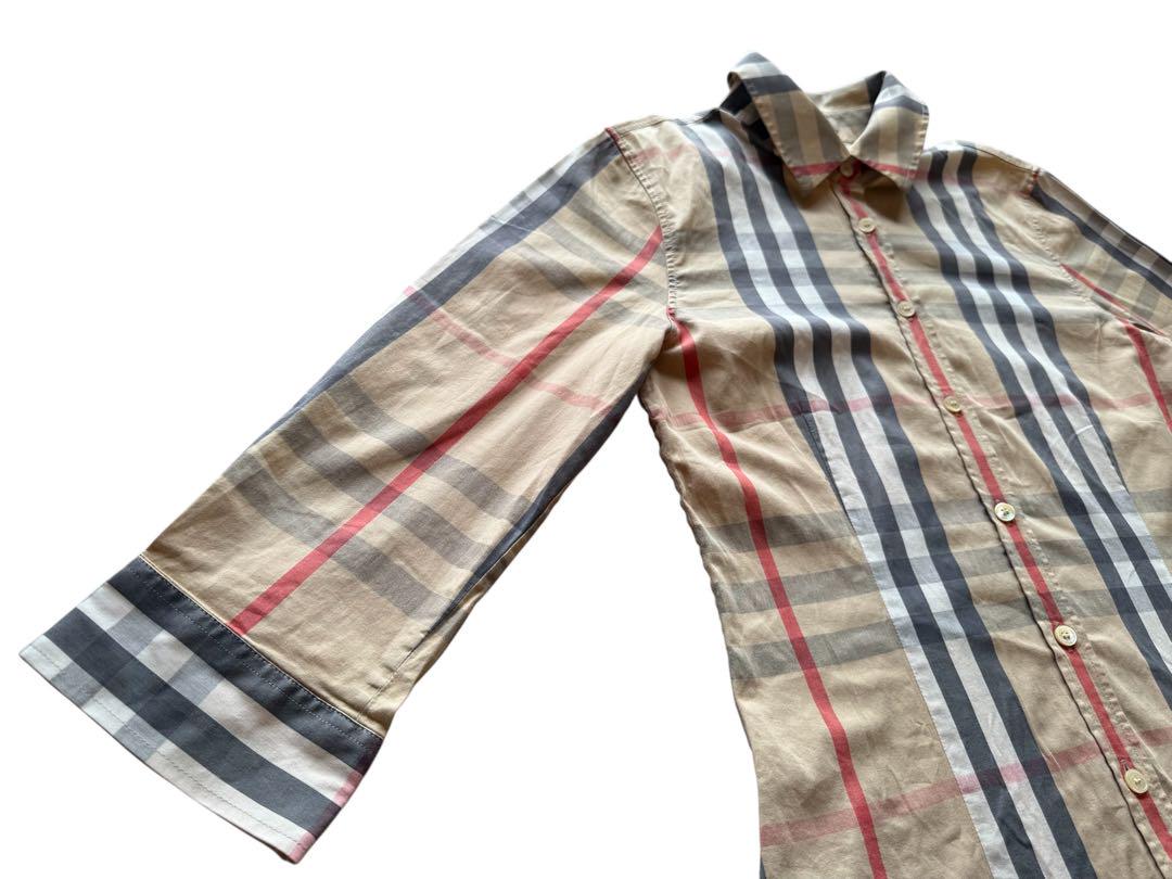 目玉商品！BURBERRY チェック柄 長袖シャツ sizeS