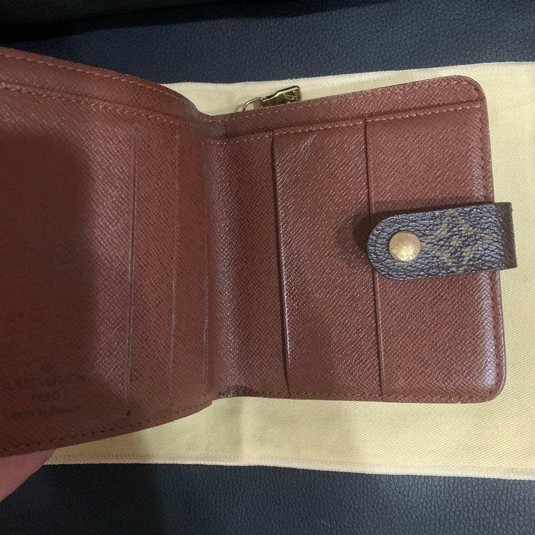 ルイヴィトン　コンパクトジップ　モノグラム　折り財布