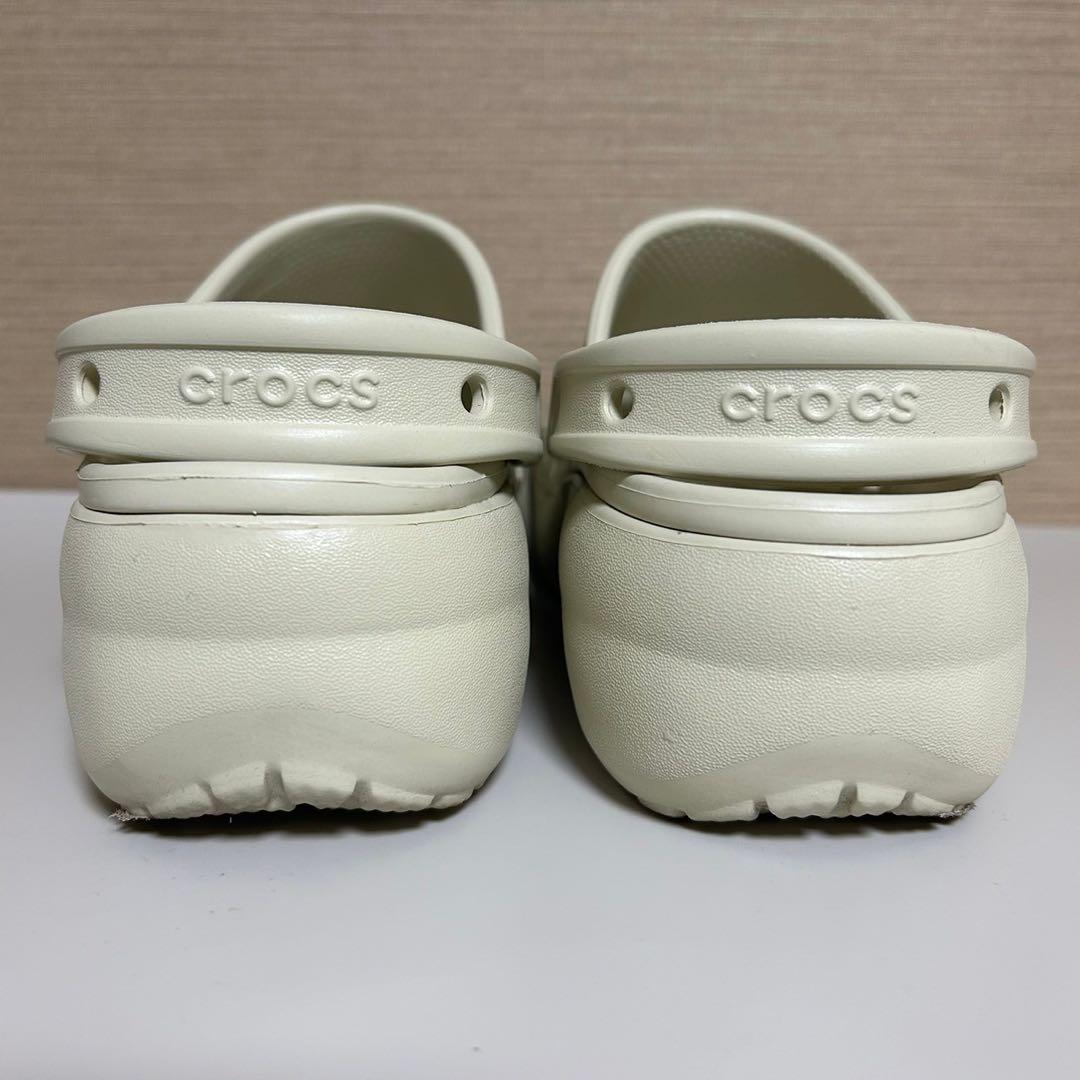 厚底 crocs クロックス サンダル クラシック クロッグ ベージュ 24㎝