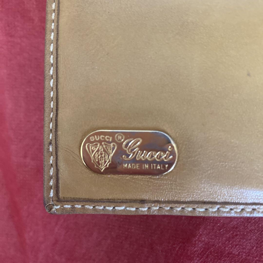 ビンテージ オールドGucci GGパターン シェリーライン 二つ折りがま口財布