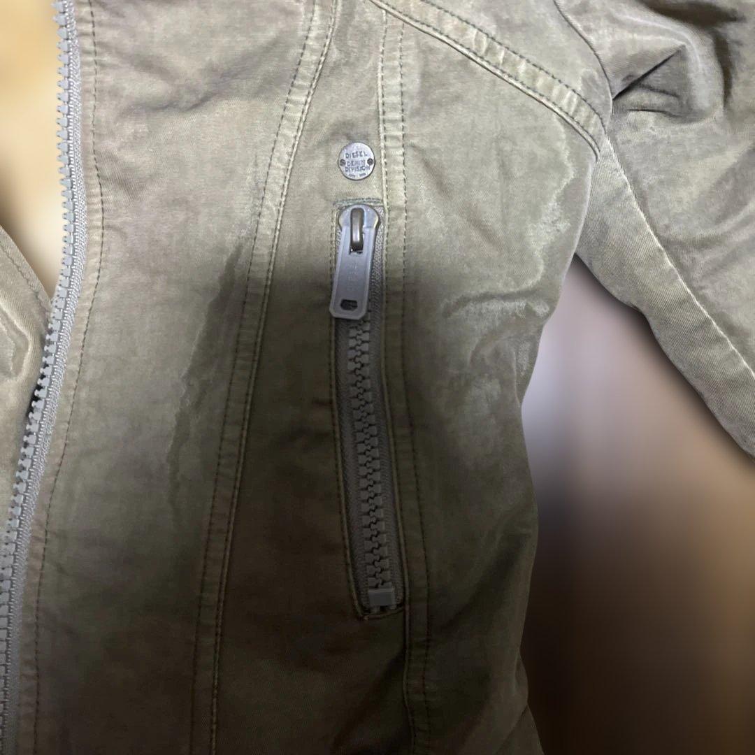 DIESEL ジャンパー 緑/カーキ XS 裏起毛 フード付 DIESEL ジャンパー 緑/カーキ XS 裏起毛 フード付