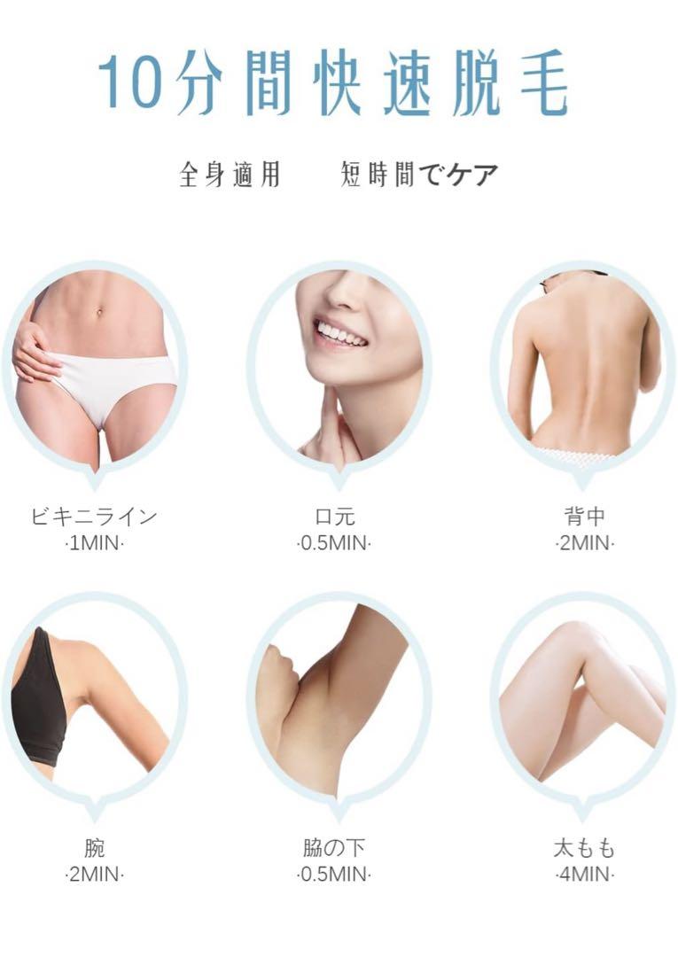 TZWM脱毛器、全身脱毛対応のIPL光脱毛器 6段階調節、永久照射、男女 