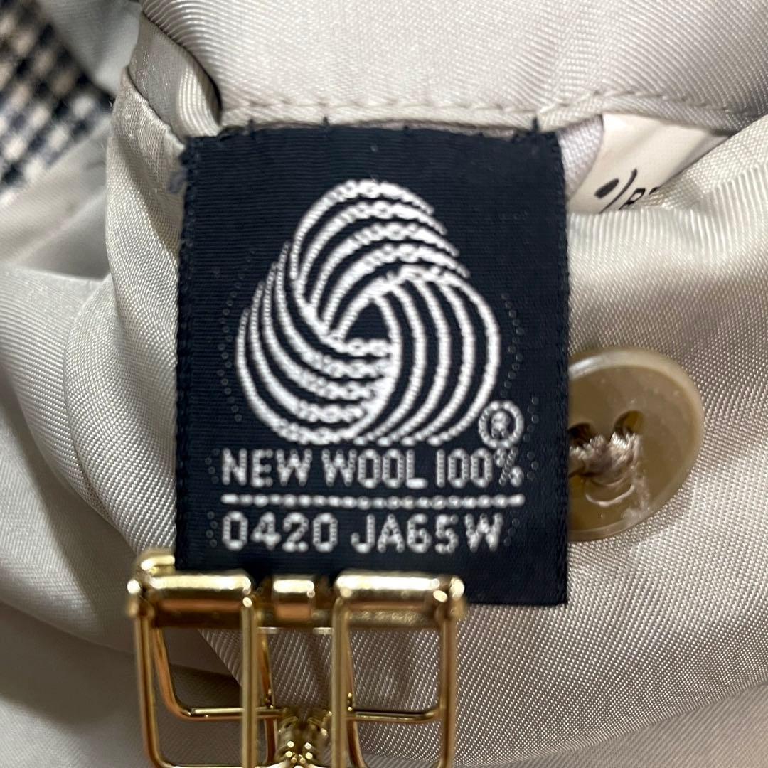 美品★バーバリー テーラード ジャケット チェック ウール L A897