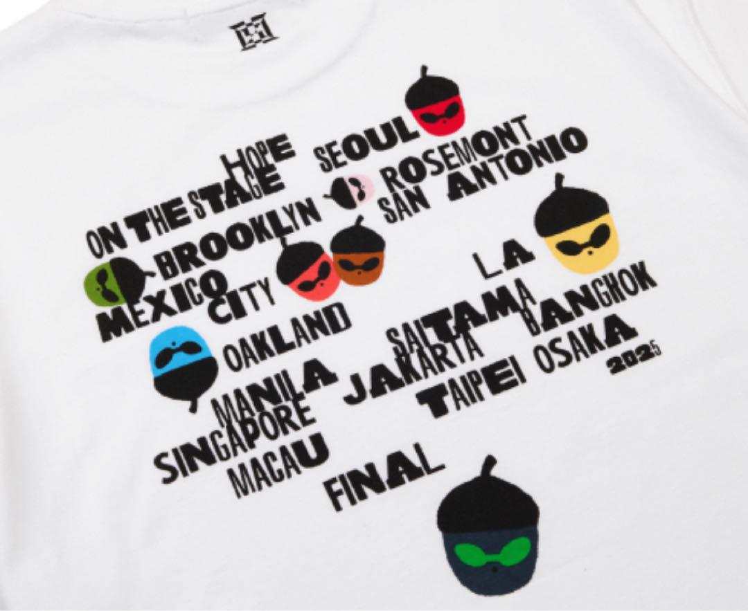 HOPE ON THE STAGE Final Tシャツ 白 どんぐりMサイズ①（BTS J