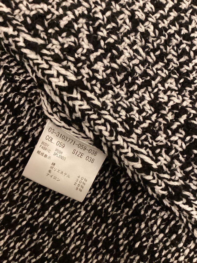 theory luxe 23SS ツイード調ニットカーディガン 黒 画像9