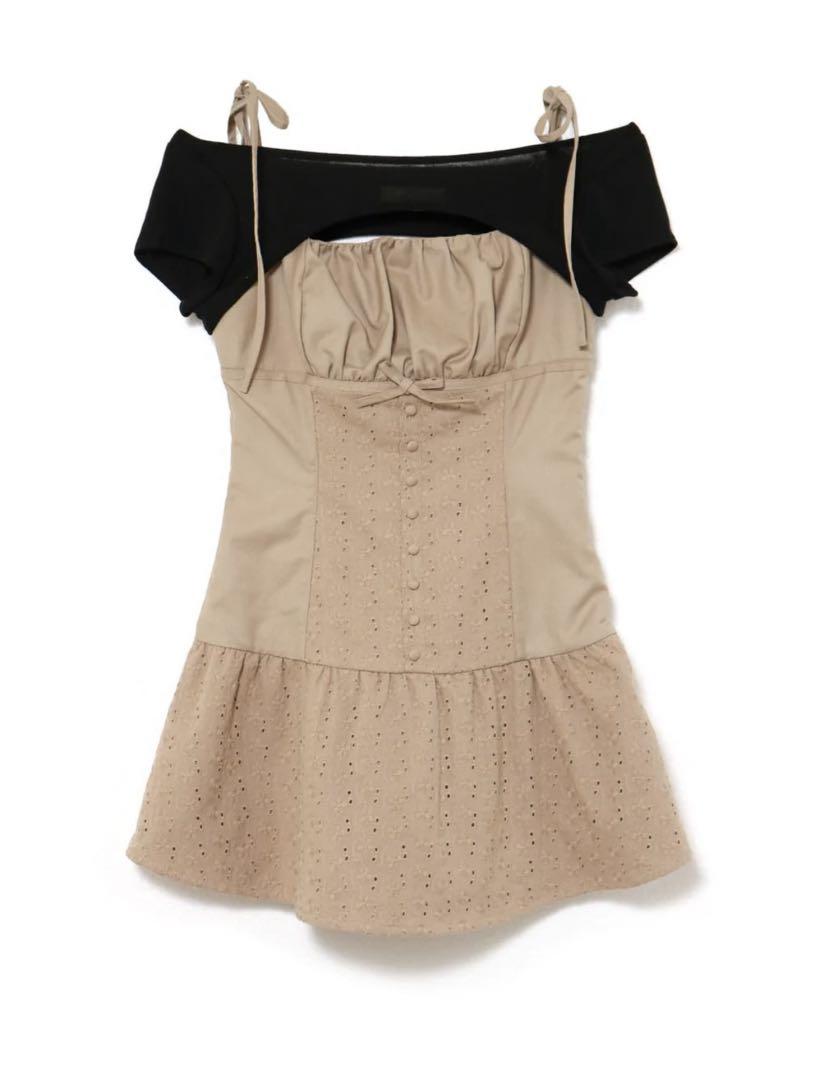 上品 新品未使用 ANDMARRY Sandra lace dress 【beige】 ワンピース
