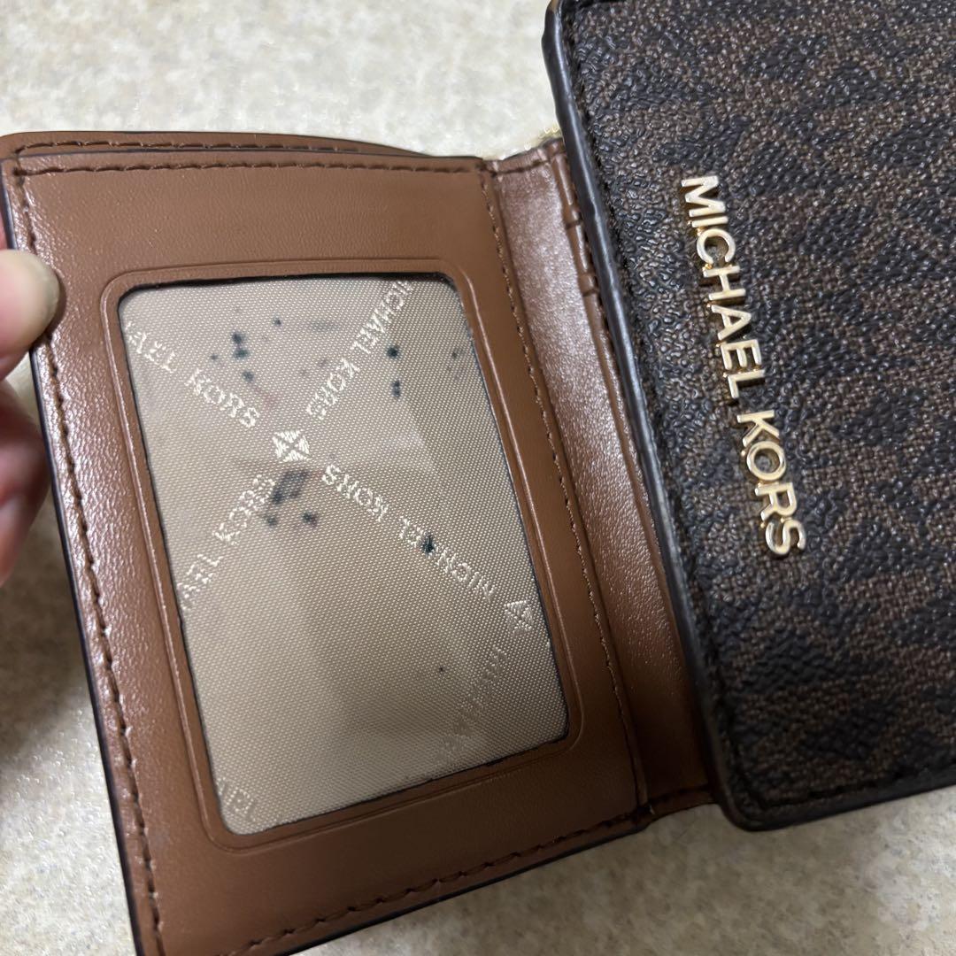 MICHAEL KORS 三つ折り財布 ダークブラウン - メルカリ