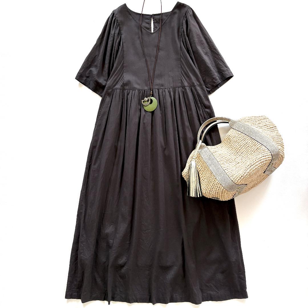 美品♪スローブイエナ◆ギャザースリーブリラックスワンピース
