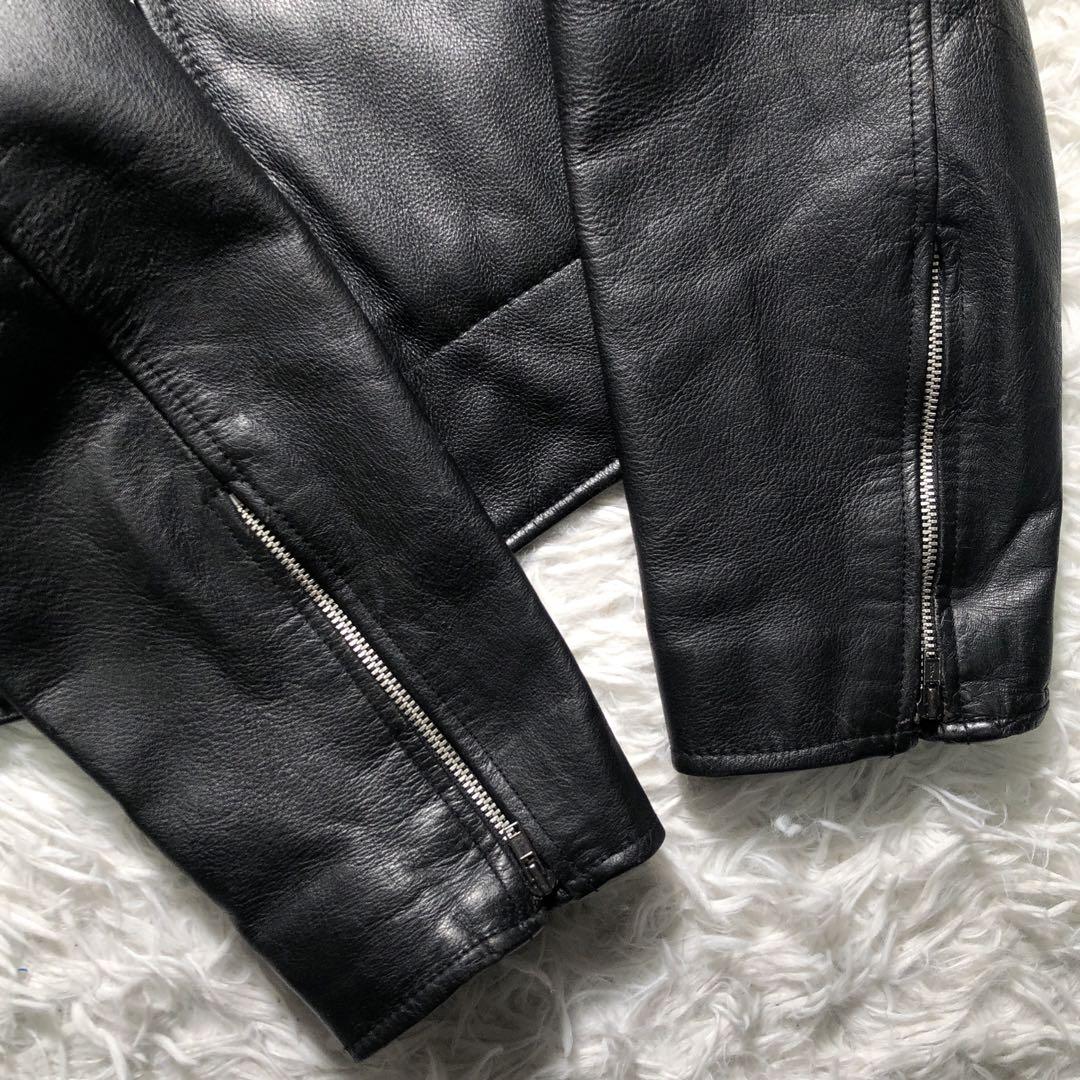 ポールスミス レザージャケット M 茶系 Paul Smith 牛革 牛皮
