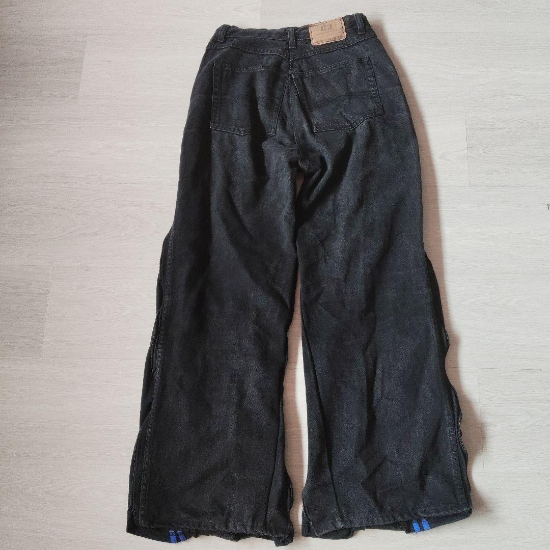 リメイクデニムパンツ トラックパンツ デニムパンツ 4ジッパー