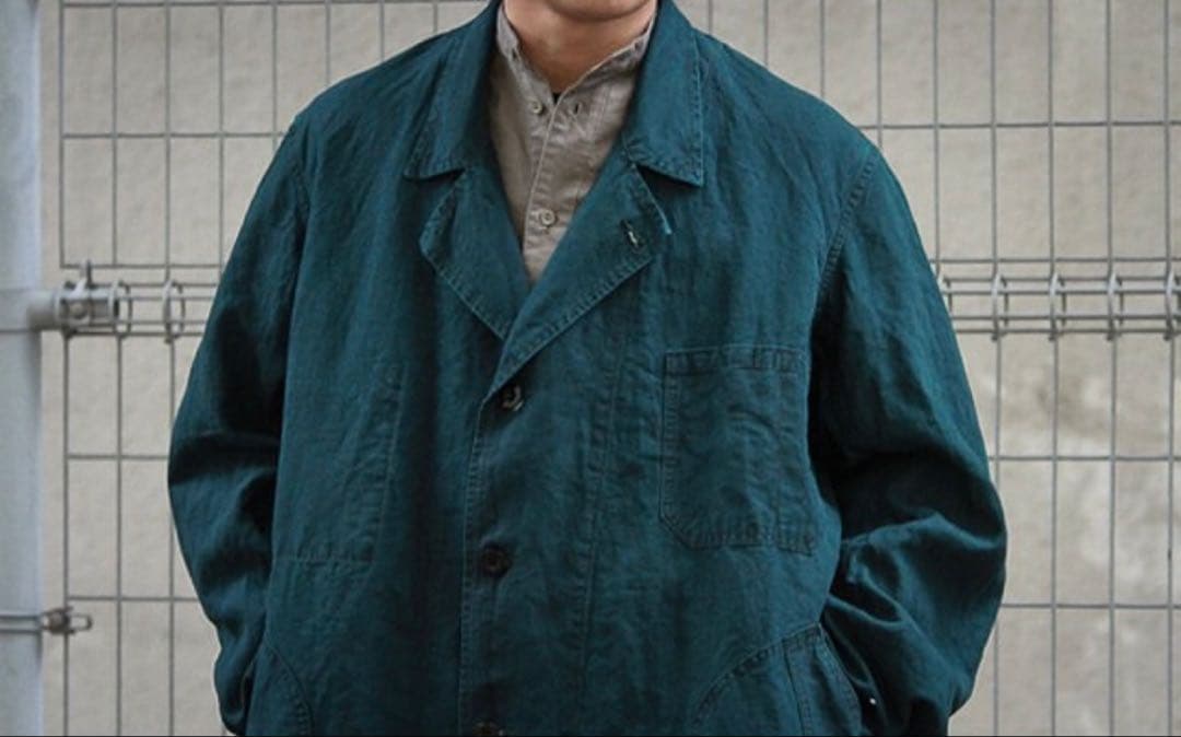 OUTIL / MANTEAU PUPILLIN インディゴリネン indigo OUTIL / MANTEAU PUPILLIN インディゴリネン indigo