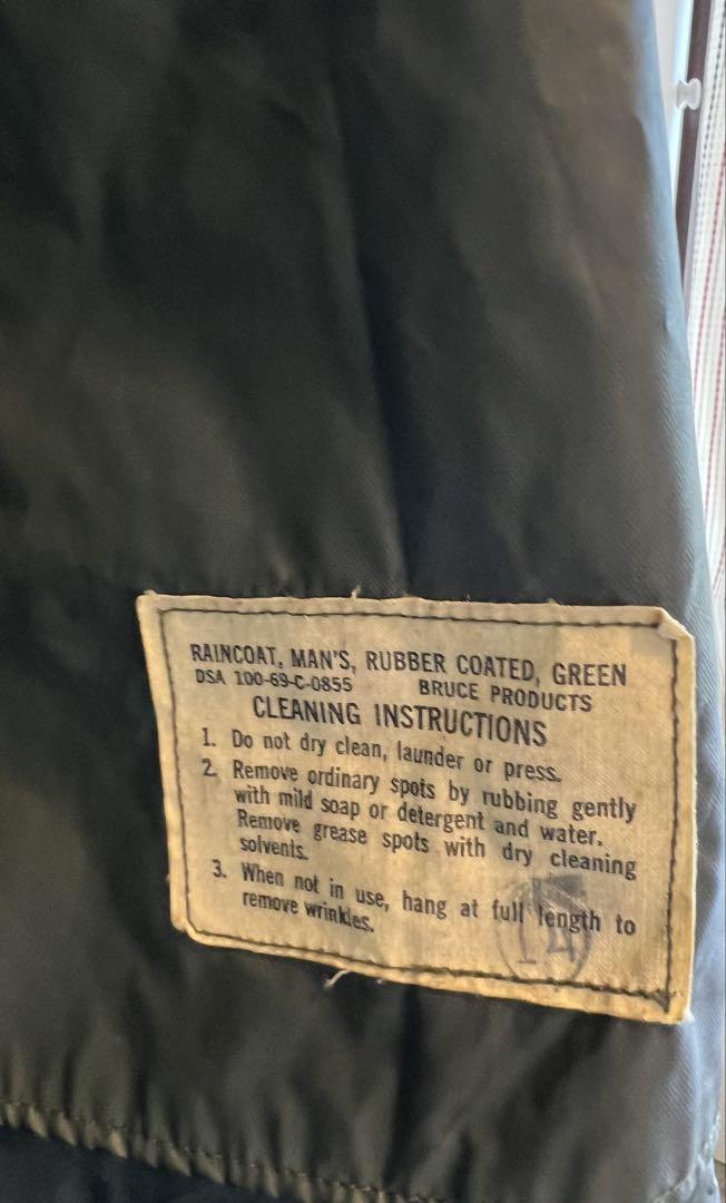 1969年製の米軍のレインコート L サイズ