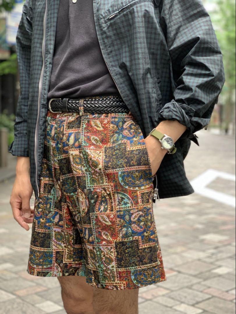 BEAMS PLUS パッチワークプリント ショートパンツ