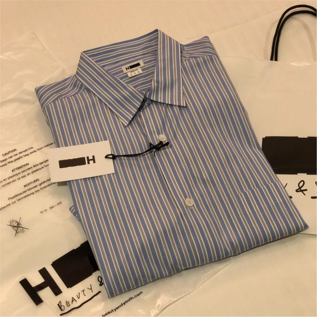 H ストライプシャツ SfrWI-m29973691970 beauty&youth 大特価好評