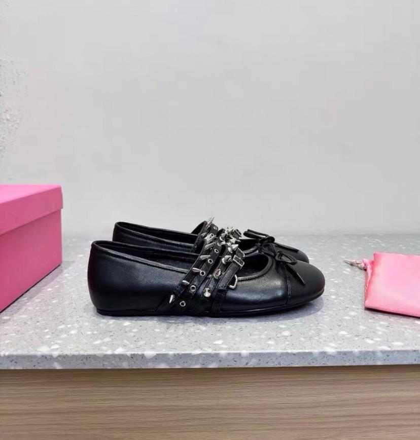 ABRA Spike Ballerina Flats ホワイト 37