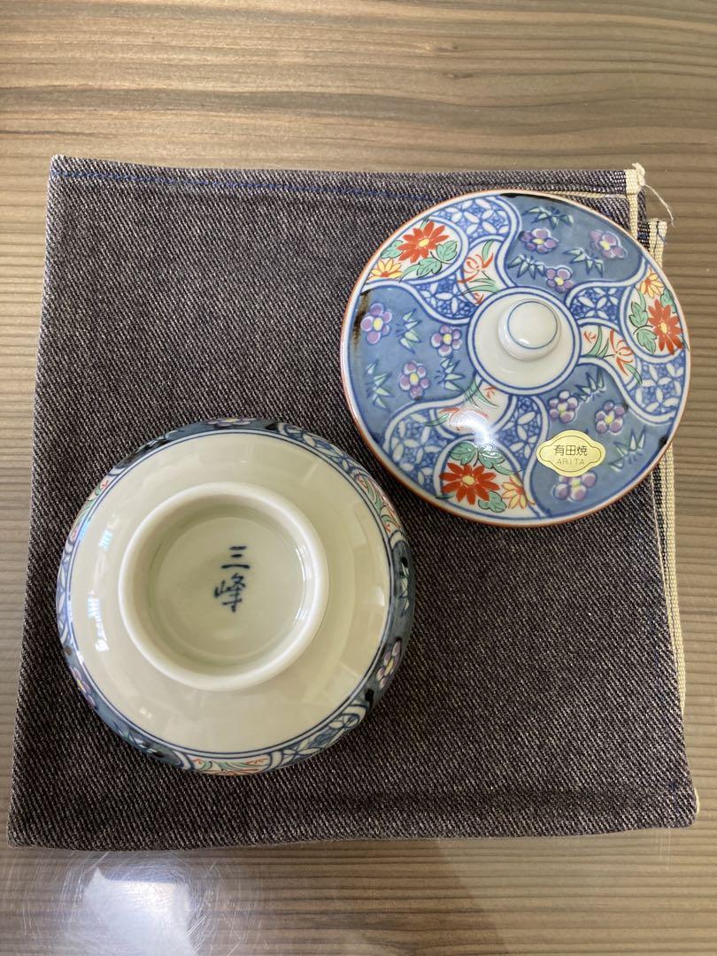 有田焼  七宝花  蓋つき湯飲み  10客セット