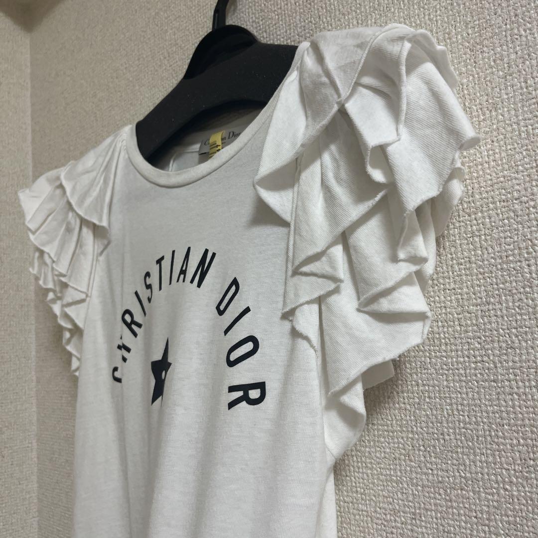【日本限定】ディオール コットン フリル Tシャツ XS