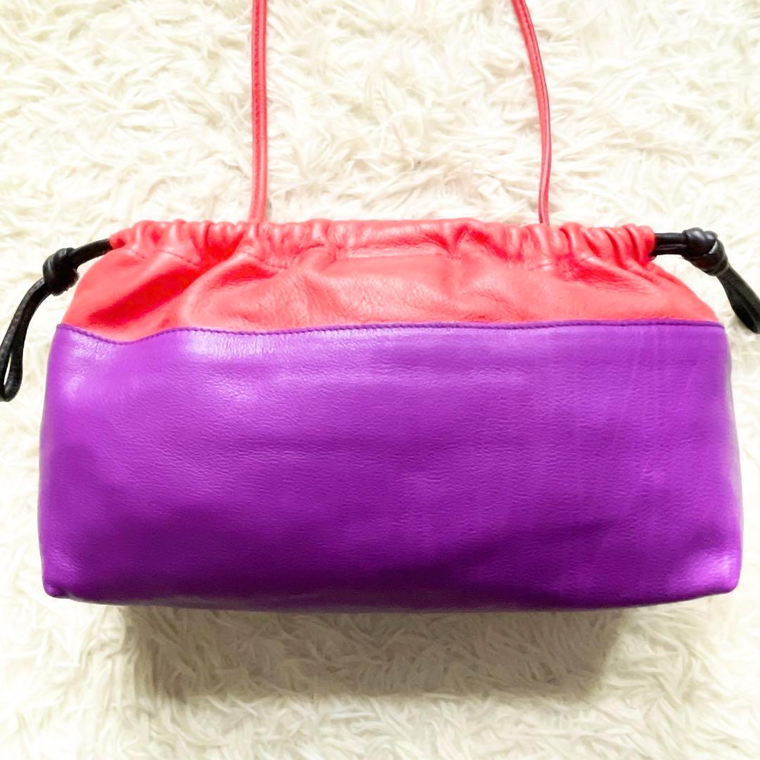 【極美品】ピエールアルディ　レザー　ショルダーバッグ　バイカラー　2way 極美品】ピエールアルディ バイカラー ショルダーバッグ レザー