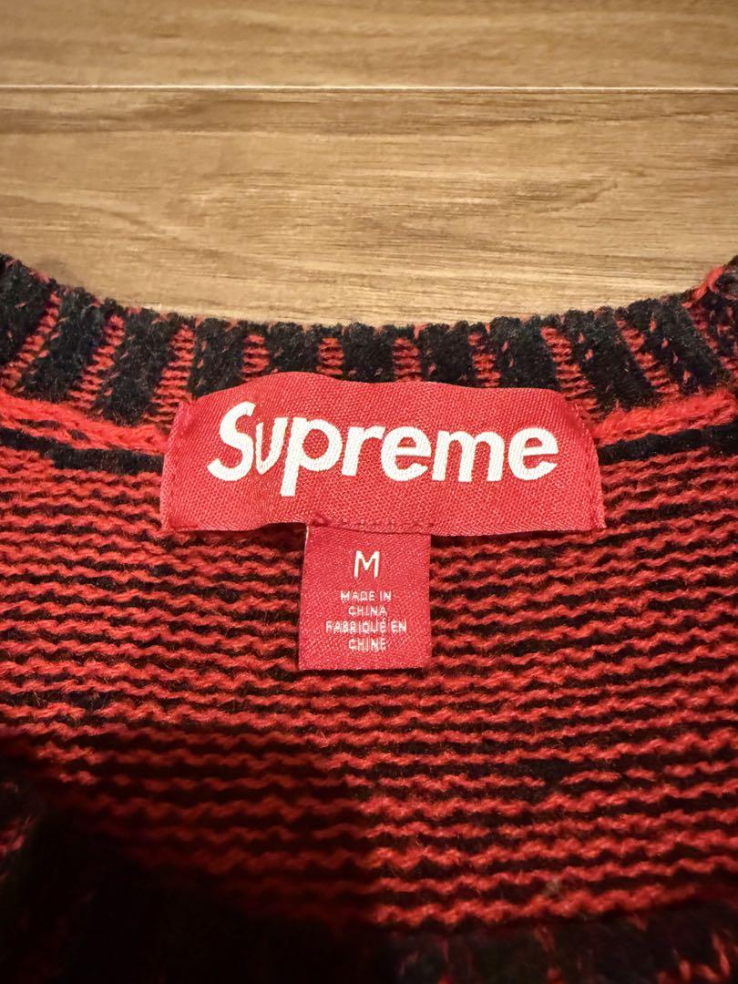 M 黒 Supreme Contrast Arc Sweater Black