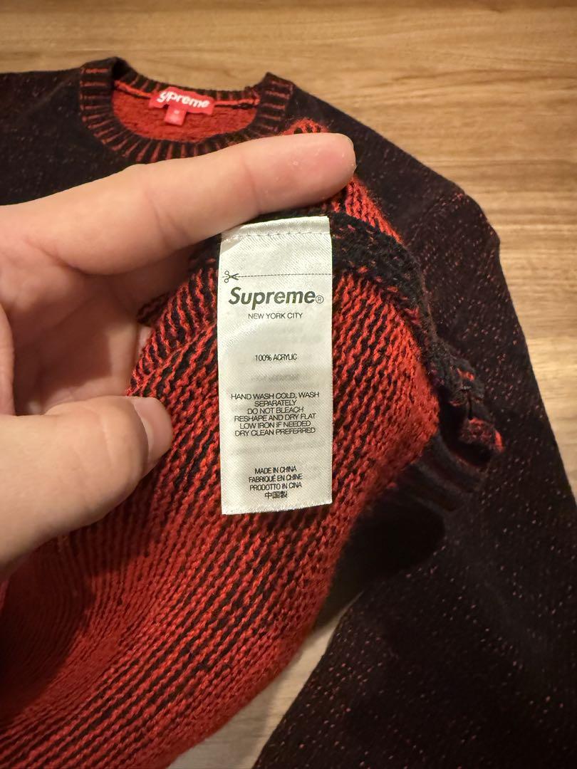 M 黒 Supreme Contrast Arc Sweater Black