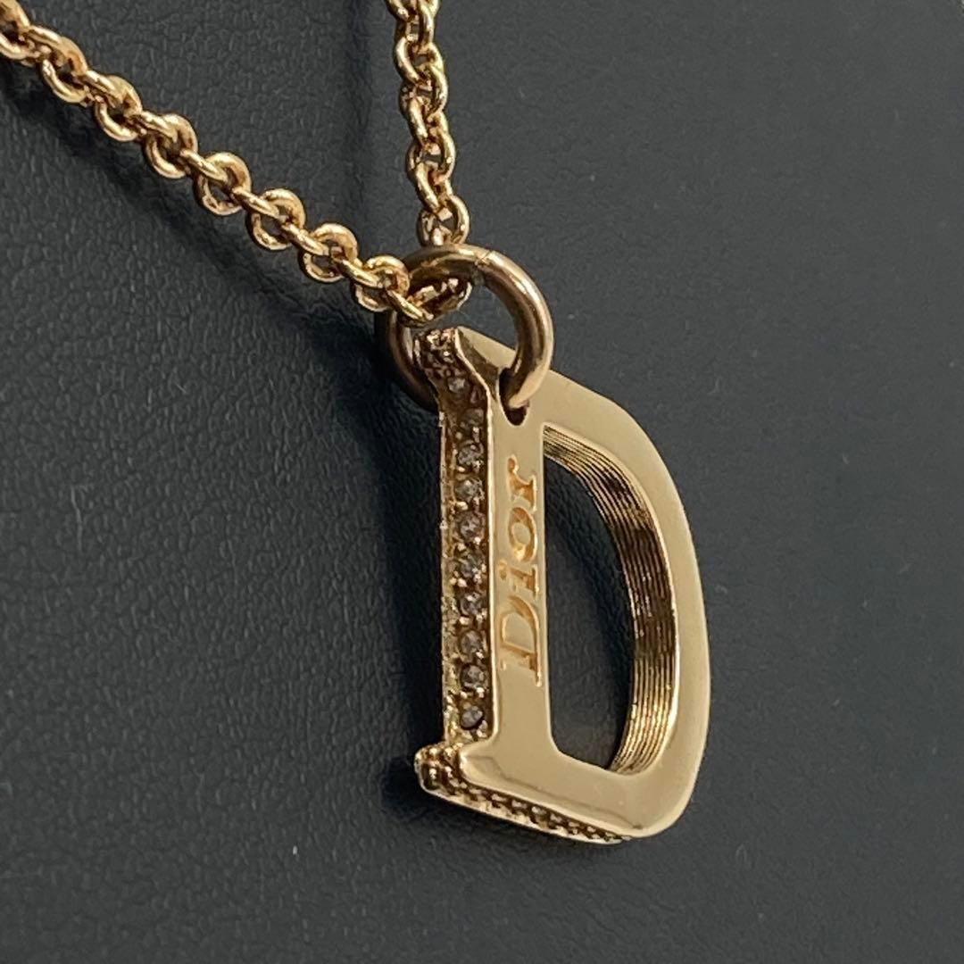 Christian Dior ディオール ロゴ ラインストーン ネックレス Christian Dior ディオール ロゴ ラインストーン ネックレス
