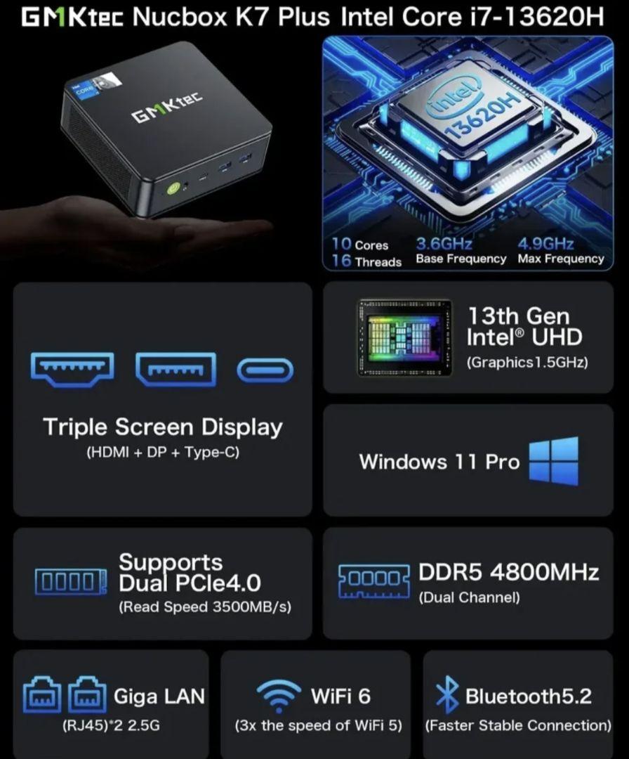 【期間限定】Intel core i7-13620H ミニPC ゲーミングPC