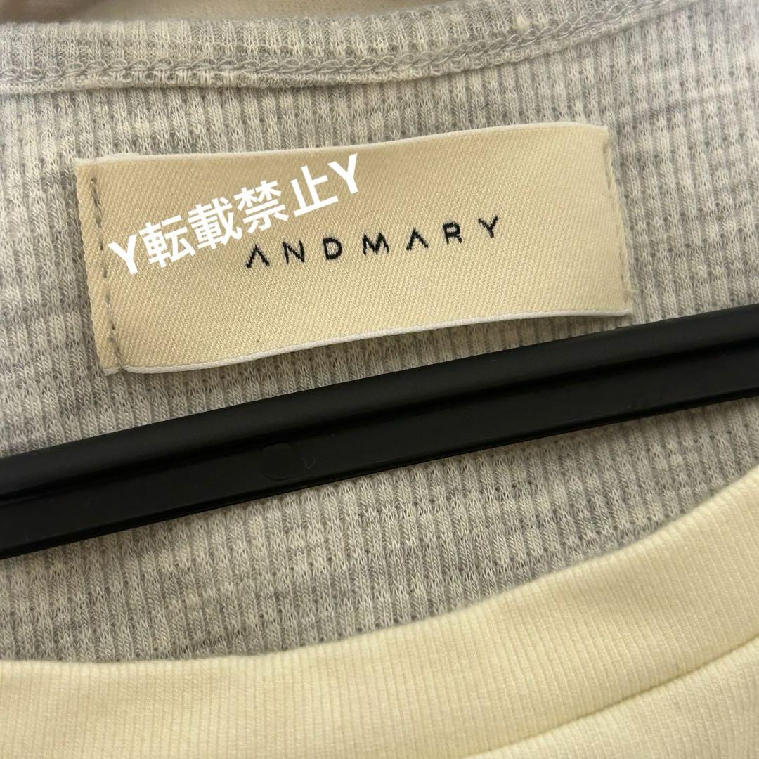 店舗購入品　andmary Mary logo tops ANDMARY】Mary logo tops